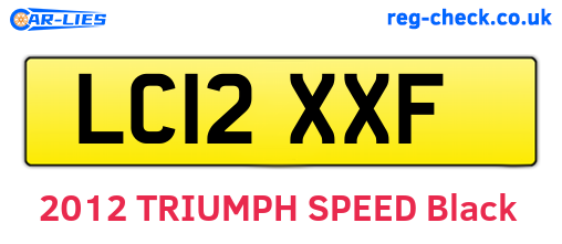 LC12XXF are the vehicle registration plates.