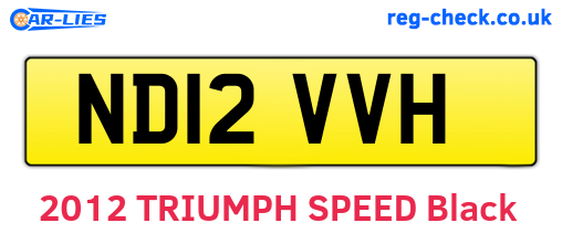 ND12VVH are the vehicle registration plates.