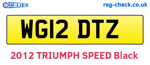 WG12DTZ are the vehicle registration plates.