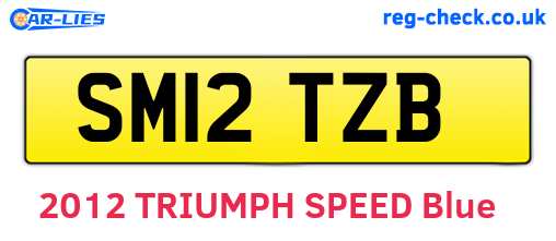 SM12TZB are the vehicle registration plates.
