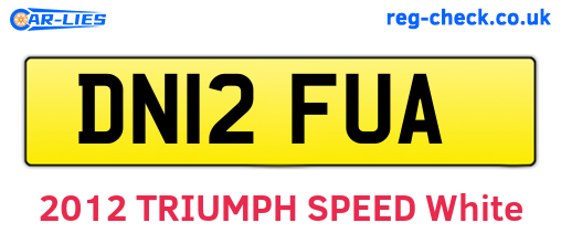 DN12FUA are the vehicle registration plates.