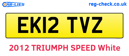 EK12TVZ are the vehicle registration plates.