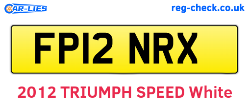 FP12NRX are the vehicle registration plates.
