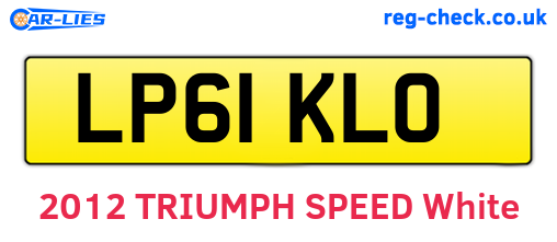LP61KLO are the vehicle registration plates.