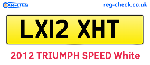 LX12XHT are the vehicle registration plates.