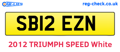 SB12EZN are the vehicle registration plates.
