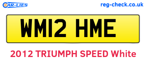 WM12HME are the vehicle registration plates.