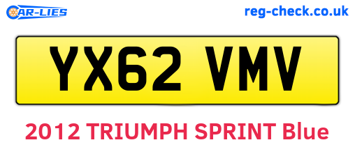 YX62VMV are the vehicle registration plates.
