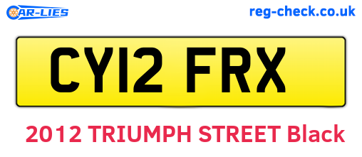 CY12FRX are the vehicle registration plates.