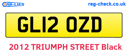 GL12OZD are the vehicle registration plates.