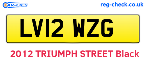 LV12WZG are the vehicle registration plates.