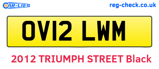 OV12LWM are the vehicle registration plates.