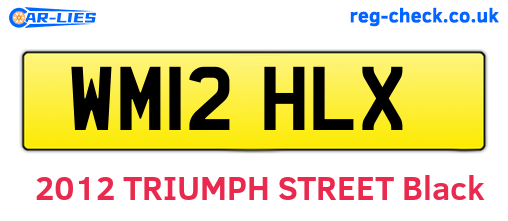 WM12HLX are the vehicle registration plates.