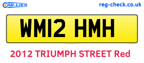 WM12HMH are the vehicle registration plates.
