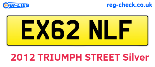 EX62NLF are the vehicle registration plates.