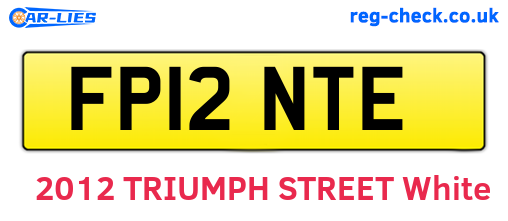 FP12NTE are the vehicle registration plates.