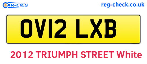 OV12LXB are the vehicle registration plates.