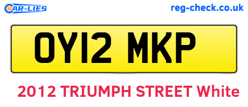 OY12MKP are the vehicle registration plates.