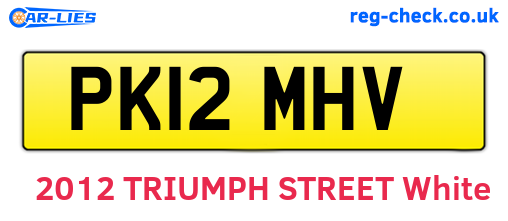PK12MHV are the vehicle registration plates.