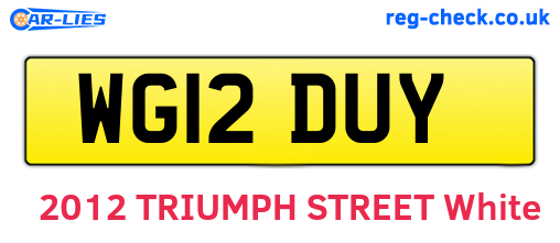 WG12DUY are the vehicle registration plates.
