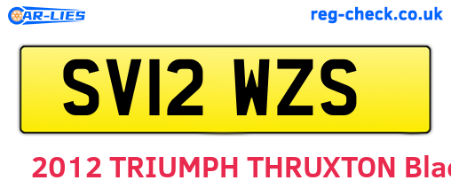 SV12WZS are the vehicle registration plates.