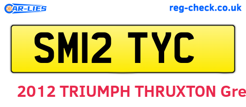 SM12TYC are the vehicle registration plates.