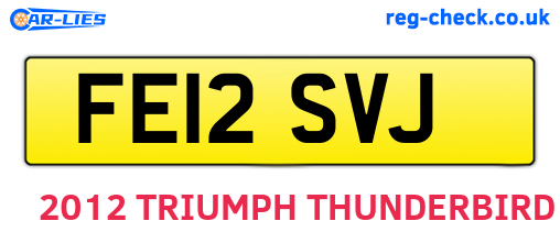 FE12SVJ are the vehicle registration plates.