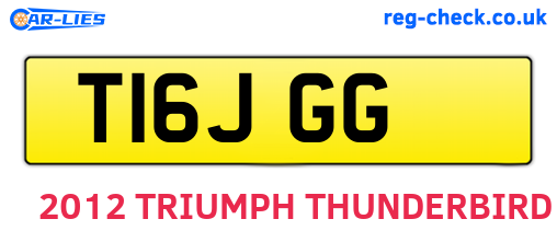T16JGG are the vehicle registration plates.