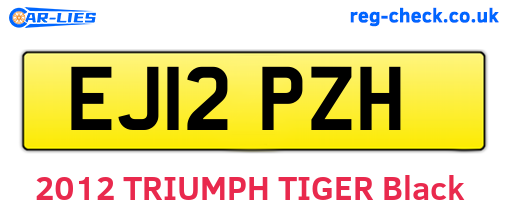 EJ12PZH are the vehicle registration plates.