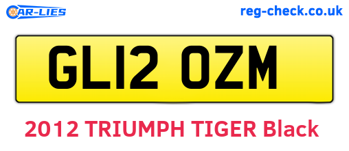GL12OZM are the vehicle registration plates.