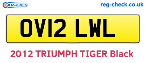 OV12LWL are the vehicle registration plates.