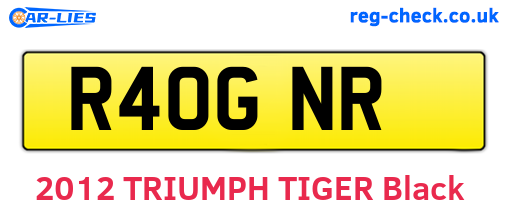 R40GNR are the vehicle registration plates.