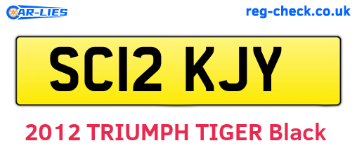 SC12KJY are the vehicle registration plates.
