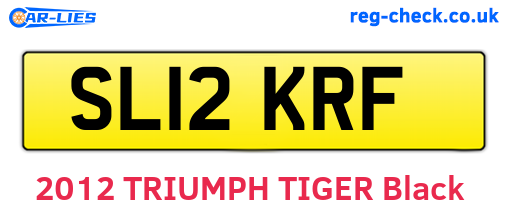 SL12KRF are the vehicle registration plates.