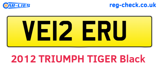 VE12ERU are the vehicle registration plates.