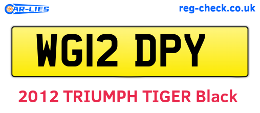 WG12DPY are the vehicle registration plates.