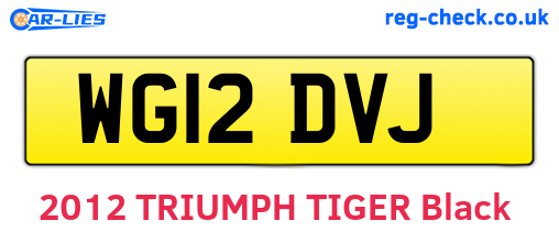 WG12DVJ are the vehicle registration plates.