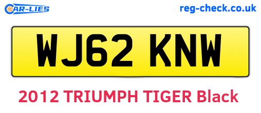 WJ62KNW are the vehicle registration plates.