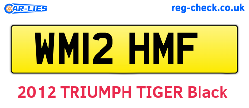 WM12HMF are the vehicle registration plates.