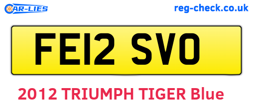 FE12SVO are the vehicle registration plates.