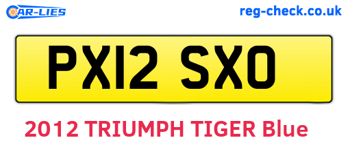 PX12SXO are the vehicle registration plates.