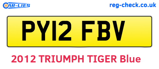 PY12FBV are the vehicle registration plates.
