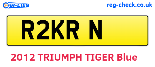 R2KRN are the vehicle registration plates.