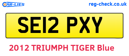SE12PXY are the vehicle registration plates.