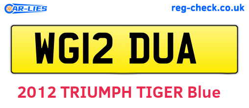 WG12DUA are the vehicle registration plates.