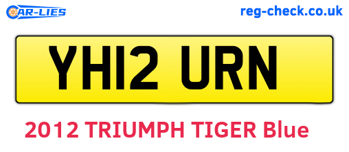 YH12URN are the vehicle registration plates.