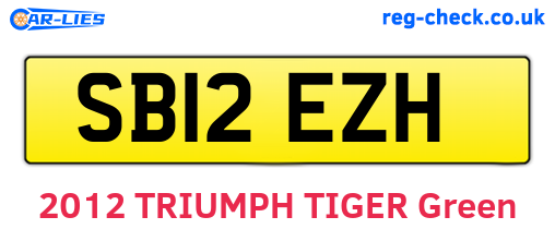 SB12EZH are the vehicle registration plates.