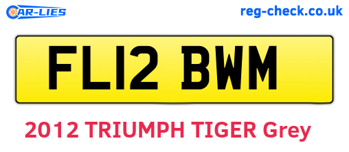 FL12BWM are the vehicle registration plates.