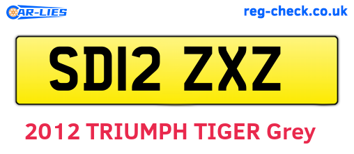 SD12ZXZ are the vehicle registration plates.