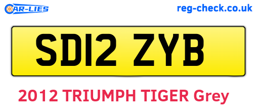 SD12ZYB are the vehicle registration plates.